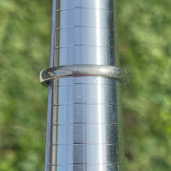 Ross Simons Art Deco 925 Sterling Silver Blue and Clear Cubic Zirconia 9.75 Ring - Picture 7 of 12